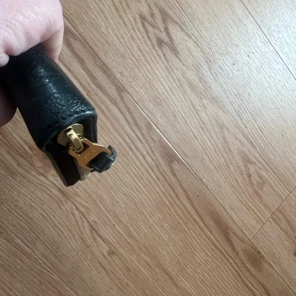 GORGEOUS Louis Vuitton Black Monogram Embossed Zip Wallet with Gold Hardware - Picture 7 of 14